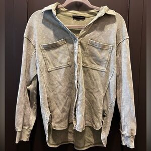 Jane and Delancey Olive Button Up Shirt